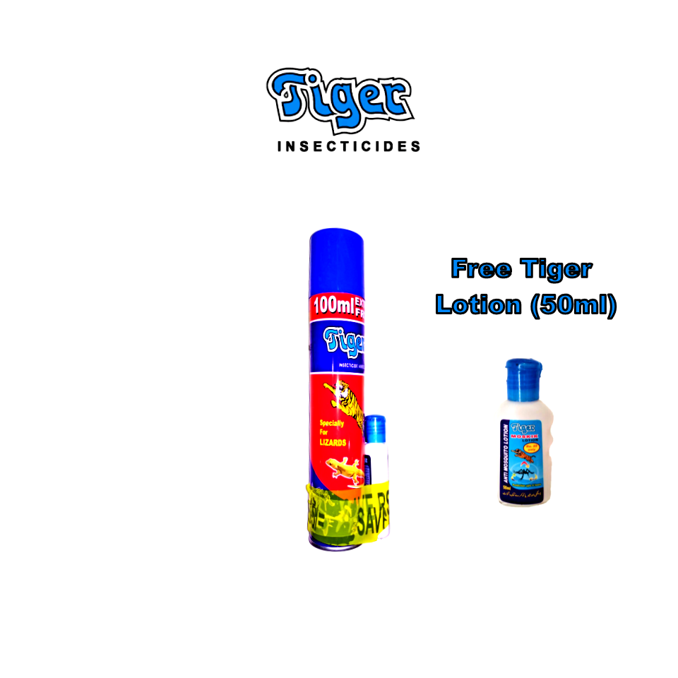 Tiger Mosquito Spray 450ml With Free Tiger Mosquito Lotion 50ml