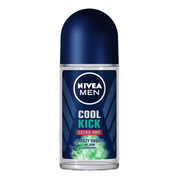 Nivea Men 48 Hours Cool Kick Extra Dry Freezy Green Anti-Perspirant Roll On, 50ml