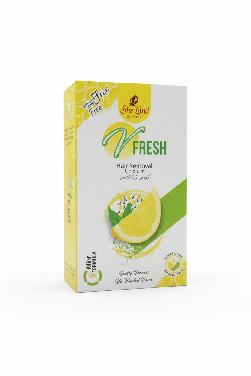 V Fresh Hair Removal Cream Lemon Jar
