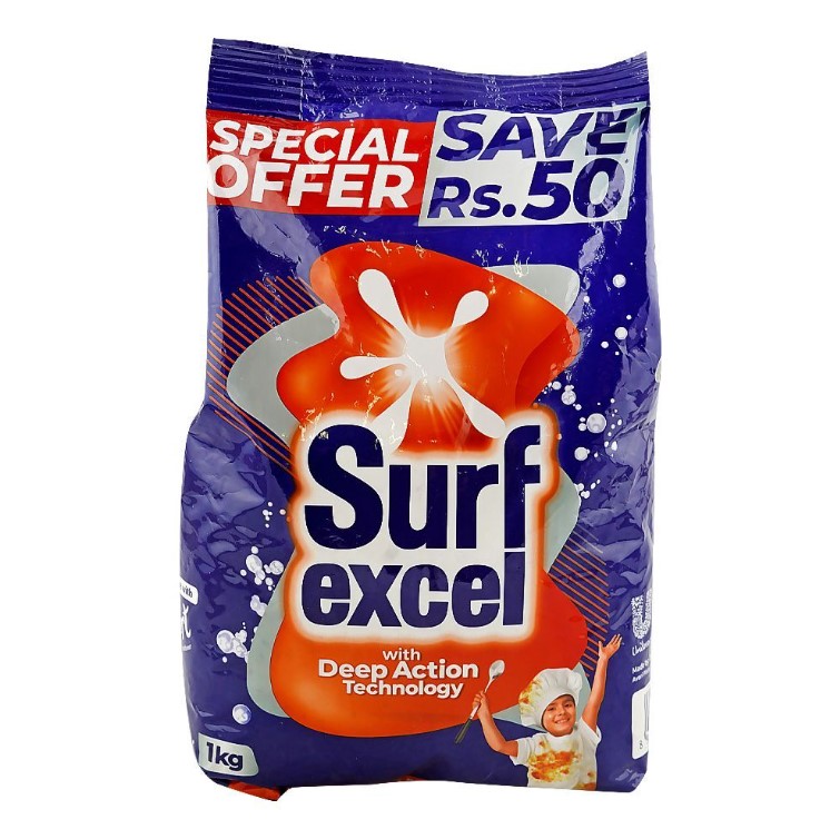 Surf Excel With Deep Action Technology - 1kg Rs50 off