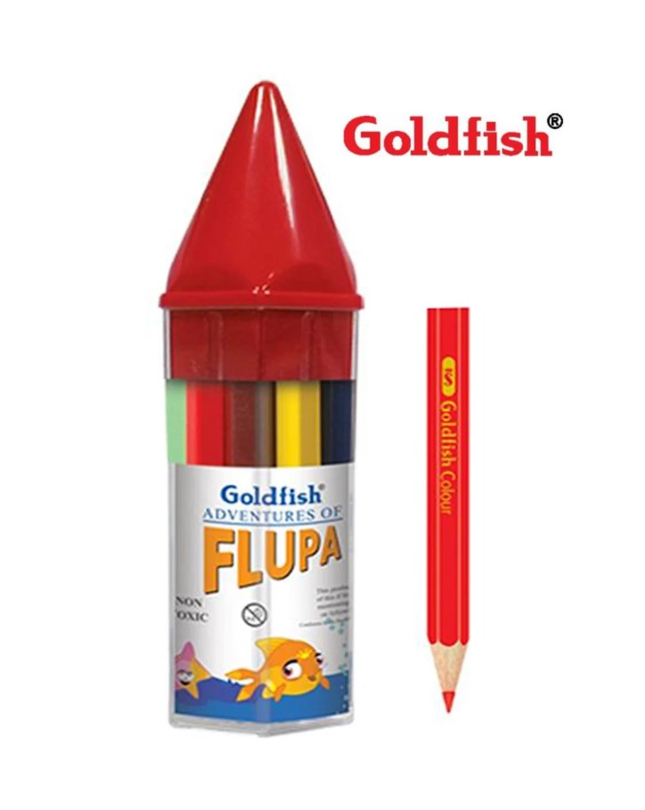 Goldfish Colour Pencil Jar – 12 Colours Bright