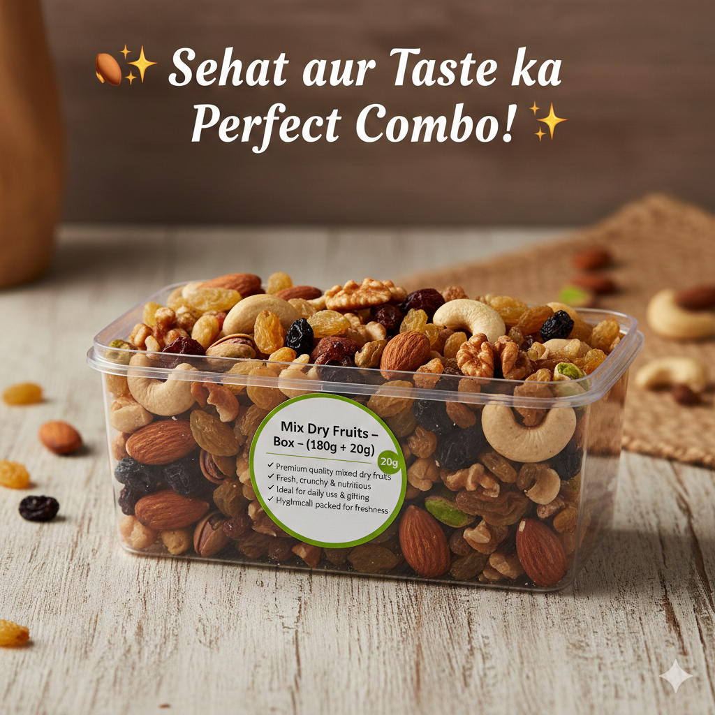 Mix Dry Fruits Box – 200g (180g + 20g)