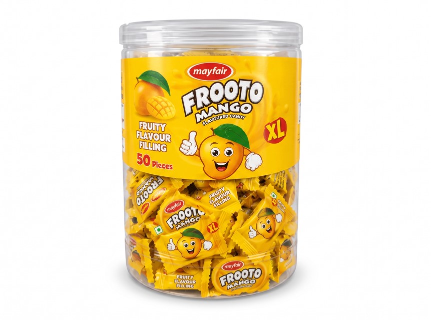 Mayfair Frooto XL Mango Flavoured Candy Jar 50 Pieces