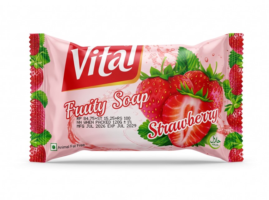 Vital Fruity Strawberry Soap – 120g