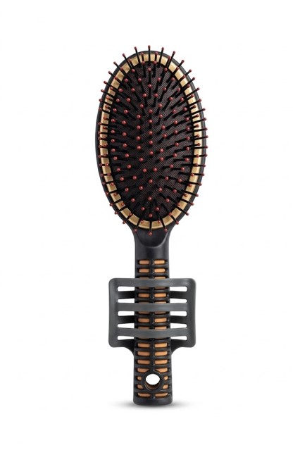 RK Cushion Paddle Hair Brush – Black &amp; Gold