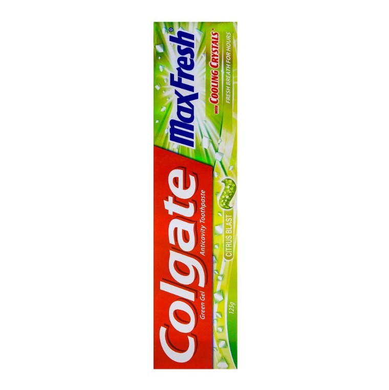 Colgate MaxFresh Green Gel Citrus Blast Toothpaste 125g+25g 20% Extra Free