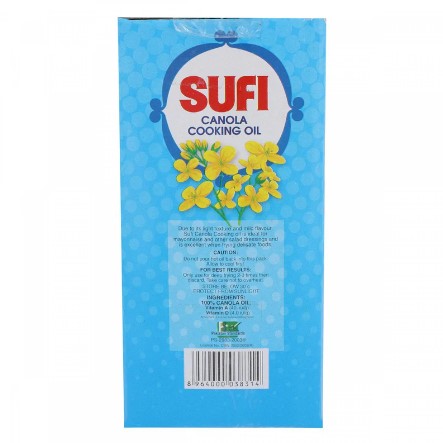 Sufi Canola Cooking Oil 1Ltr x 5 Poly Bag