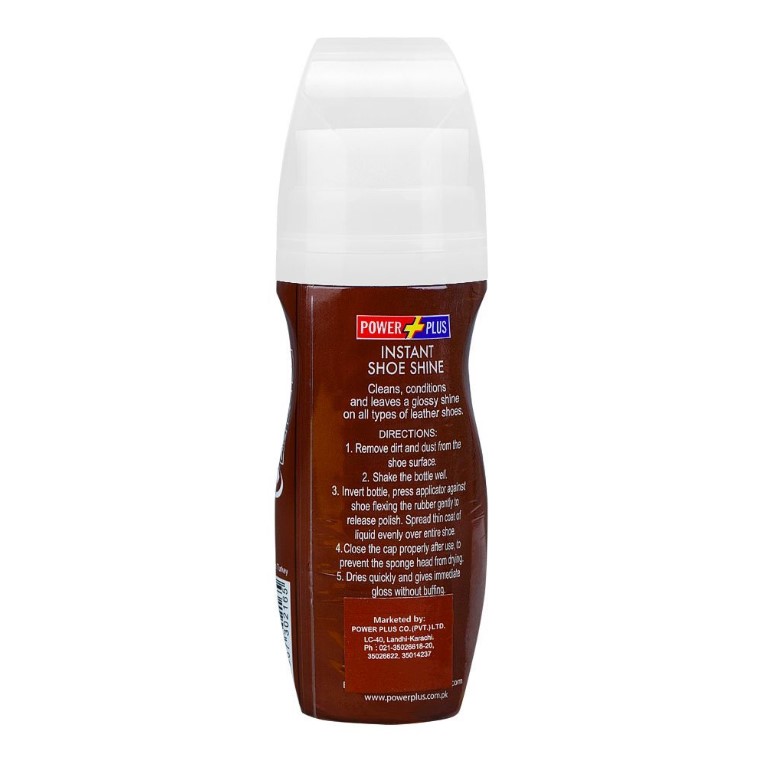 Power Plus Brown Shoe Polish Liquid, 75ml