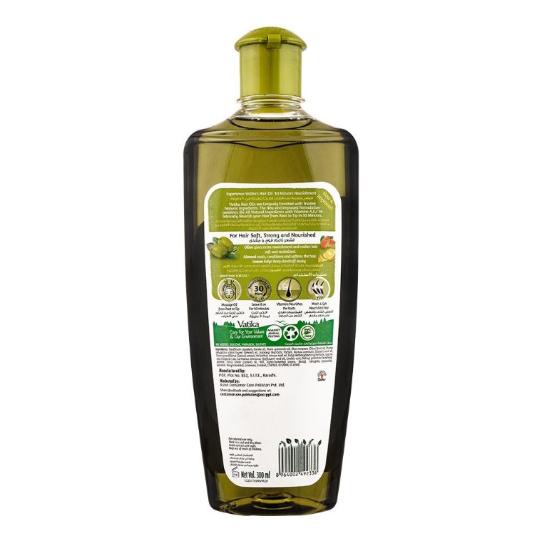 Dabur Vatika Olive Nourish &amp; Protect Enriched Hair Oil, 100ml