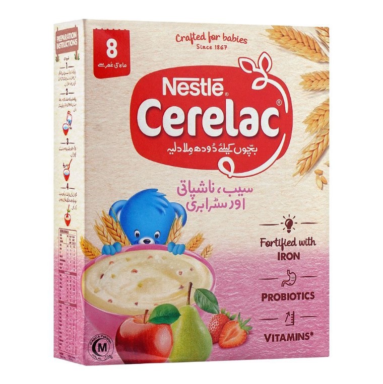 Nestle Cerelac Apple, Strawberry &amp;amp; Pear, 175g