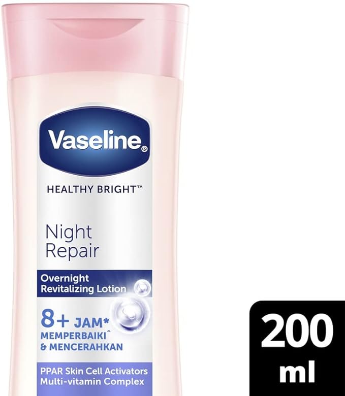 Vaseline Vaseline Body Lotion, Healthy Bright Series, Night Repair, 6.8 fl oz 200 ml