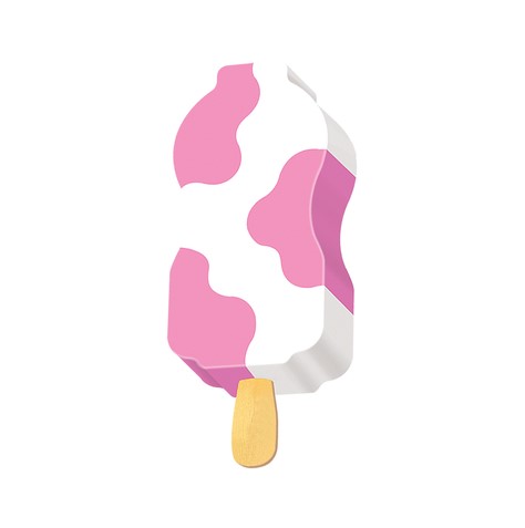 Walls Moo Strawberry &amp; Vanilla 55ml