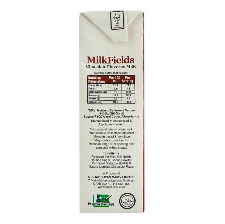 Milk Fields Chocolate Flavored Milk, 180ml