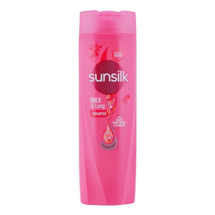 Sunsilk Thick &amp; Long Keratin Yogurt Protein &amp; Coconut Oil Shampoo, 360ml