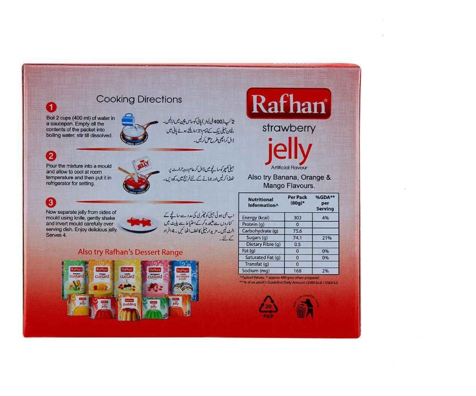Rafhan Dessert Strawberry Jelly 80 gr