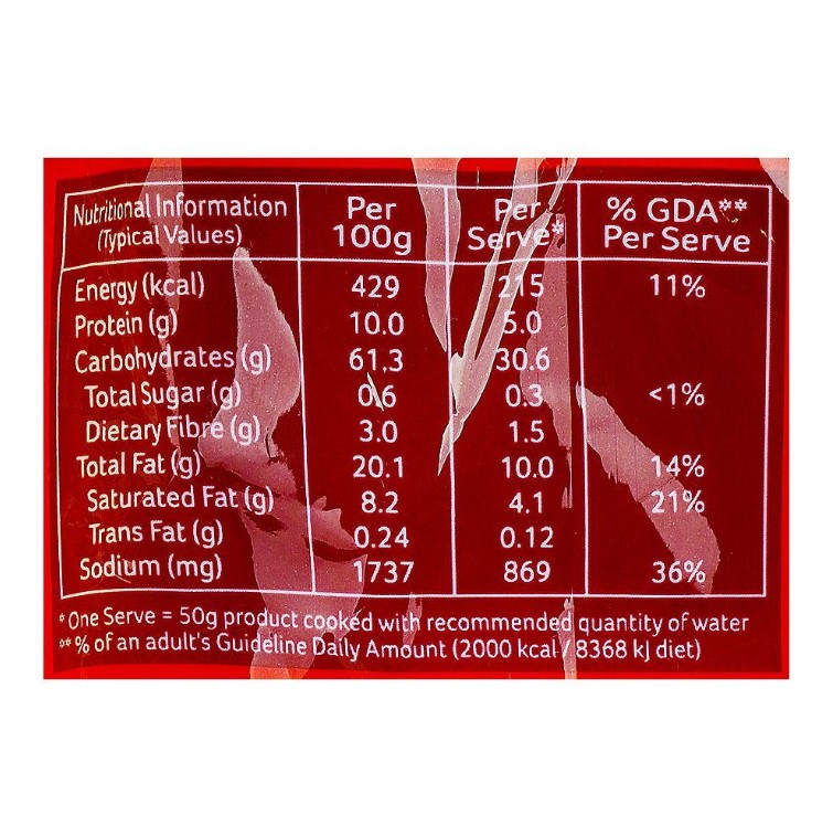 Knorr Noodles Chatt Patta, Family Pack, 4-Pack Inside