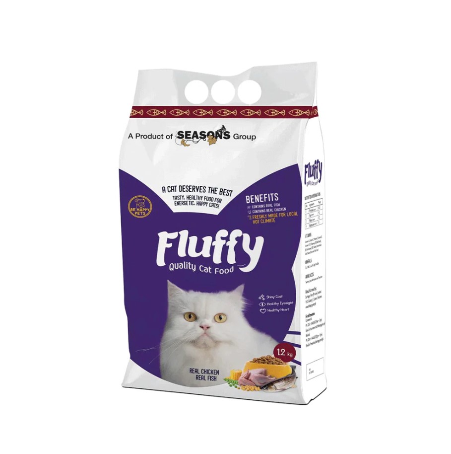 Fluffy Seasons Cat Food Real Chicken &amp; Fish 1.2kg