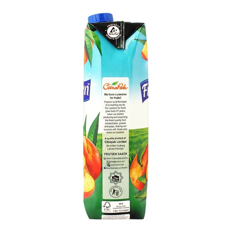 Fruitien Peach Nectar Fruit Drink, 1 Liter