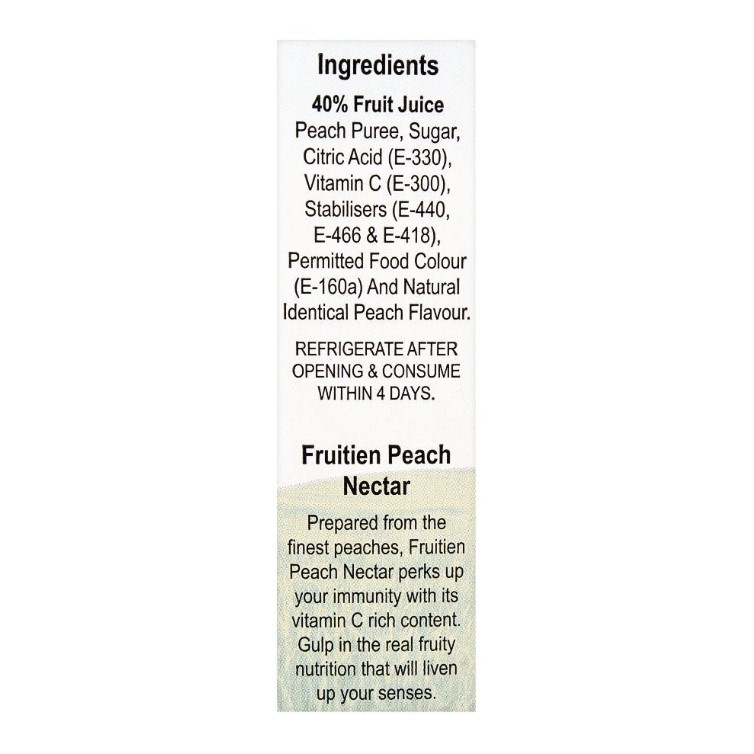 Fruitien Peach Nectar Fruit Drink, 1 Liter