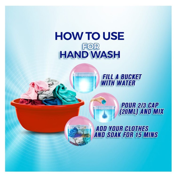 Surf Excel Liquid Detergent 3-In-1 Fabric Care, 500ml