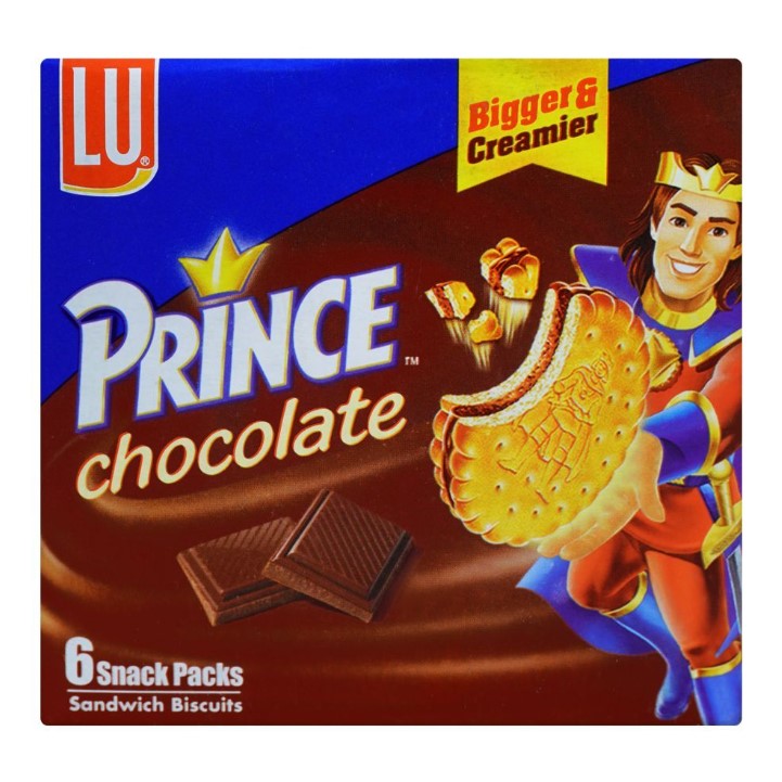 LU Prince Chocolate Sandwich Biscuits – 6 Snack Packs