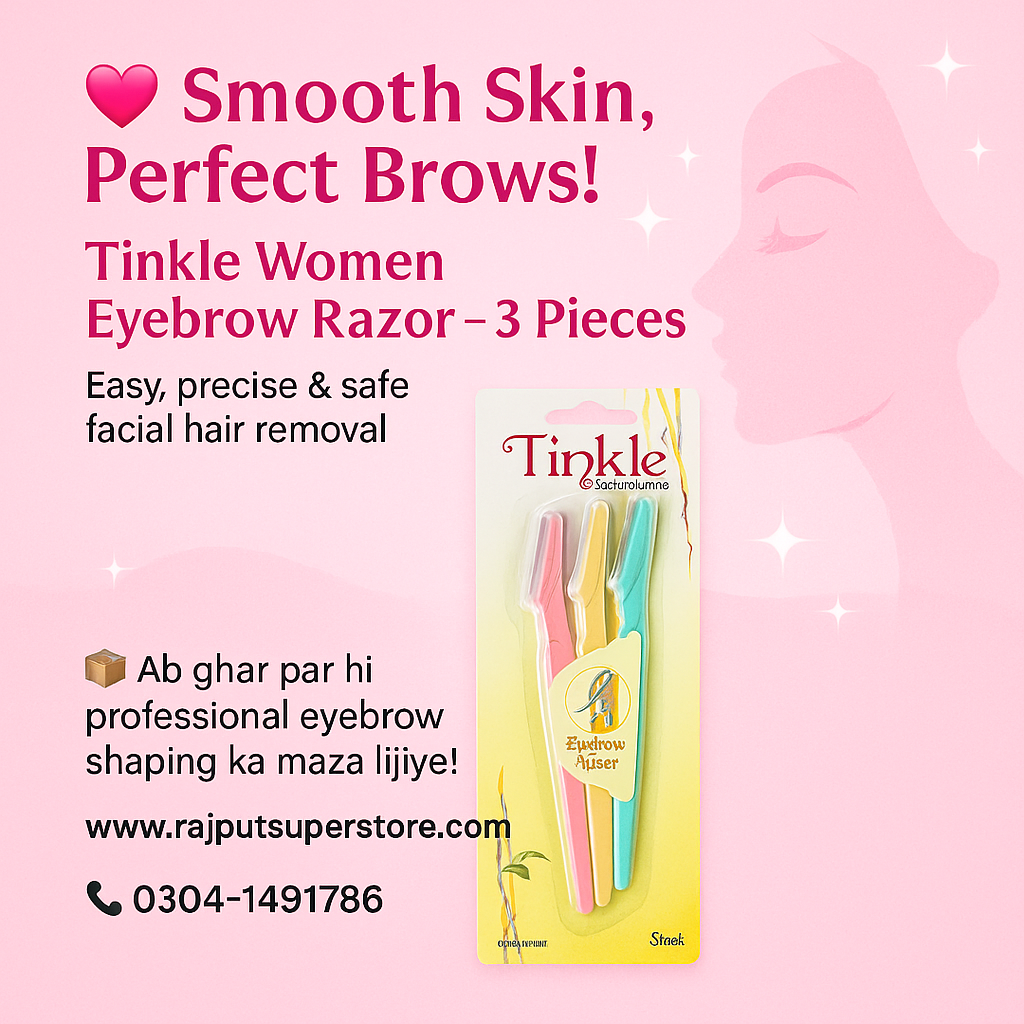 Tinkle Women Eyebrow Razor – 3 Pieces