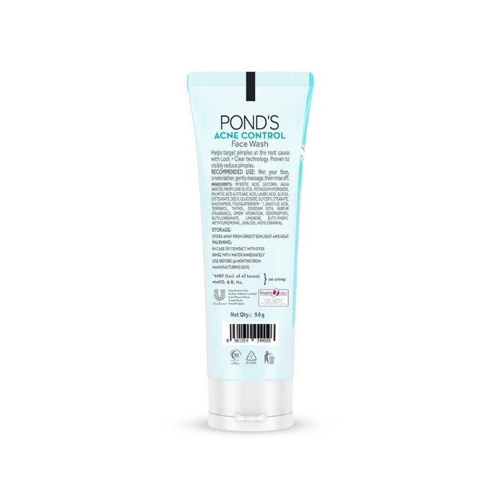 Ponds Acne Control Targets Pimples Face Wash – 100g