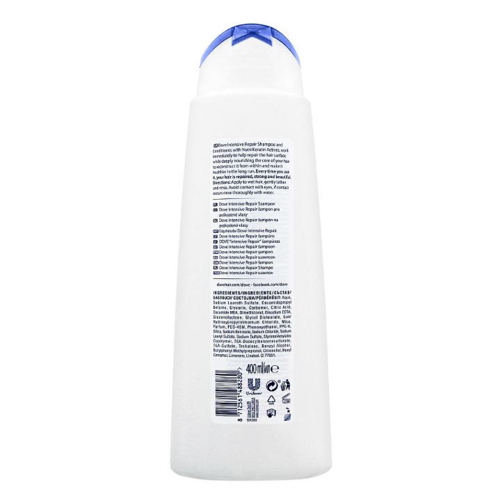 Dove Nutritive Solutions Intensive Repair Shampoo – For Damaged Hair, Imported, 400ml