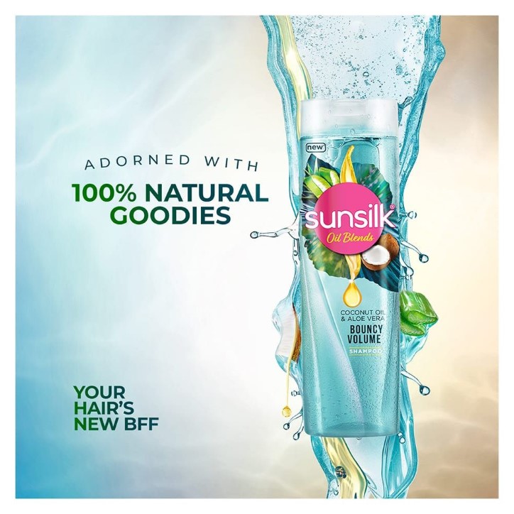 Sunsilk Coconut Oil &amp; Aloe Vera Bouncy Volume Shampoo – 380ml