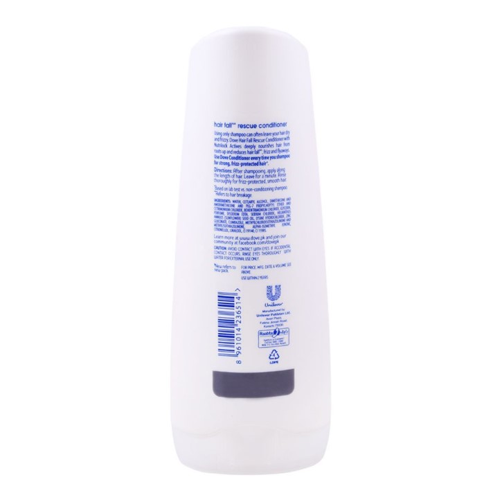Dove Nutritive Solutions Hair Fall Rescue Conditioner – For Weak &amp;amp;amp; Frizzy Hair, 180ml