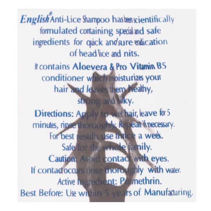 English Anti-Lice Shampoo with Pro-V Conditioner – Small Pack