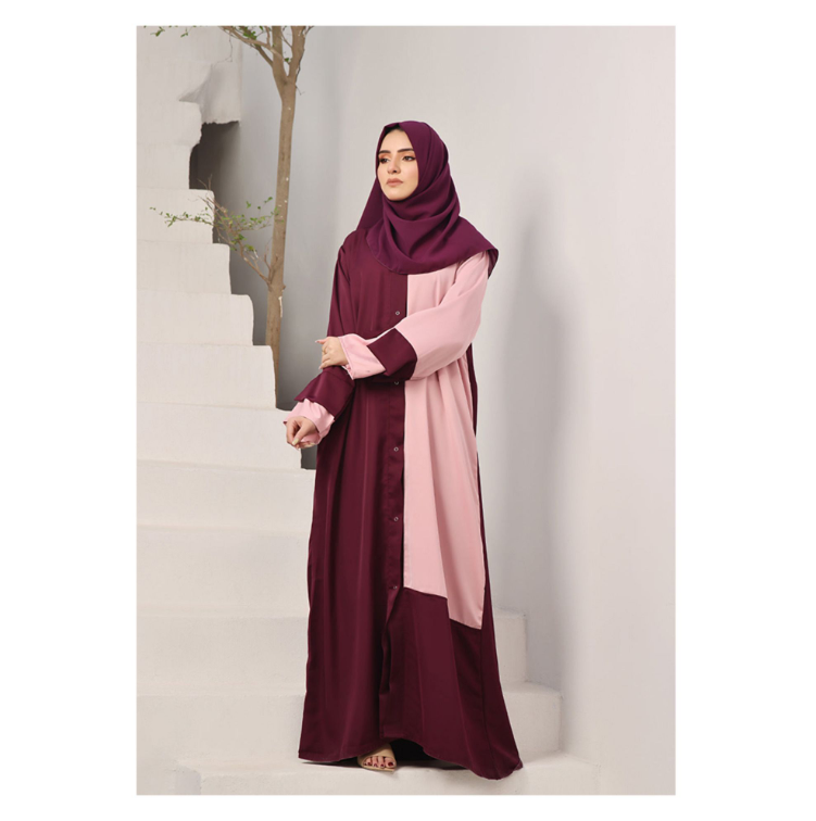 Affinity Purple Majesty and Pale Pink Abaya
