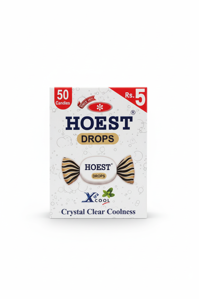Hoest Drops Crystal Clear Coolness – 50 Candies Rs.5