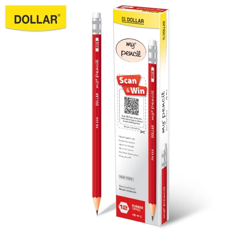 Dollar My Pencil PH456 Red 12 pcs