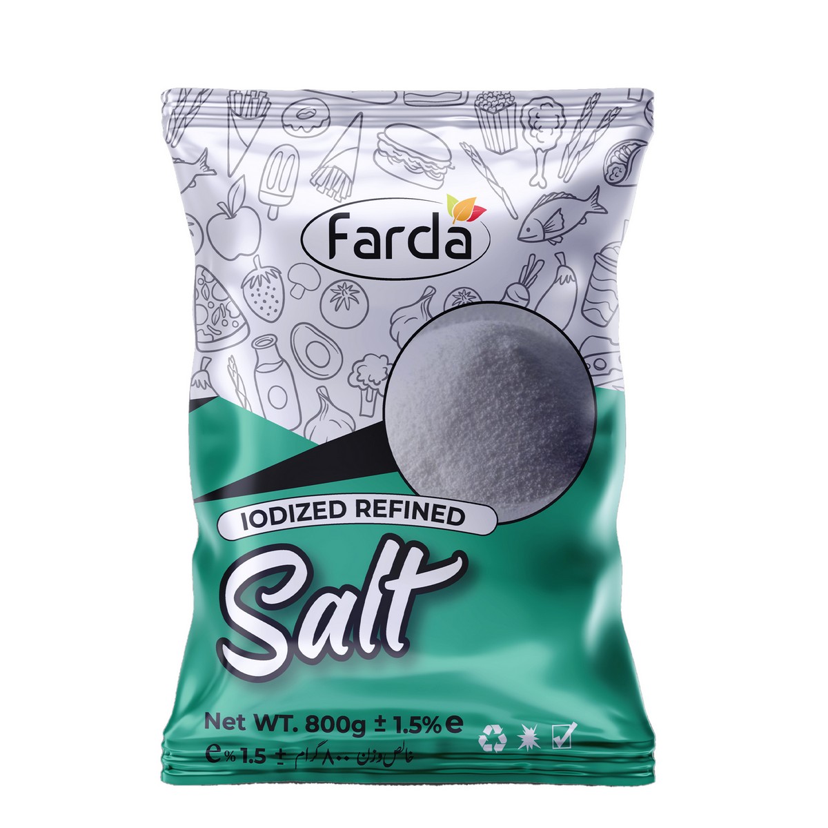 Farda Iodized Refined Salt – 800g Pack