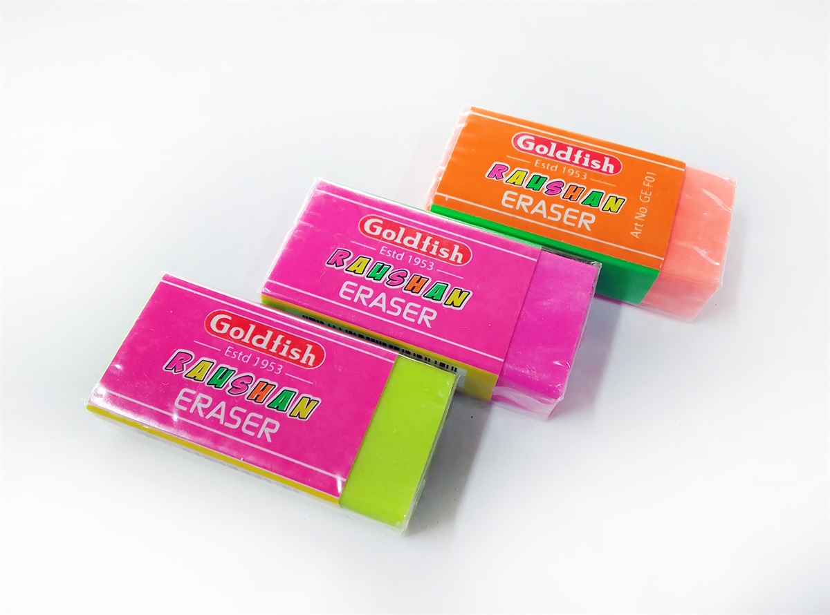 Goldfish GE-F01 Raushan Eraser – Jar Pack (36 Pcs)