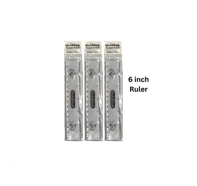 Goldfish Plastic Ruler Scale 6 Inch – 1 Piece