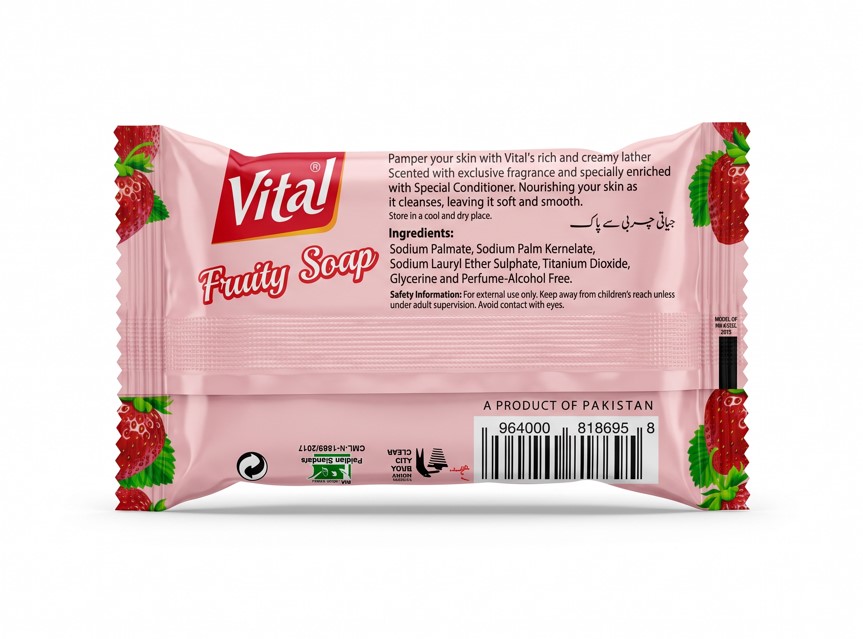Vital Fruity Strawberry Soap – 120g