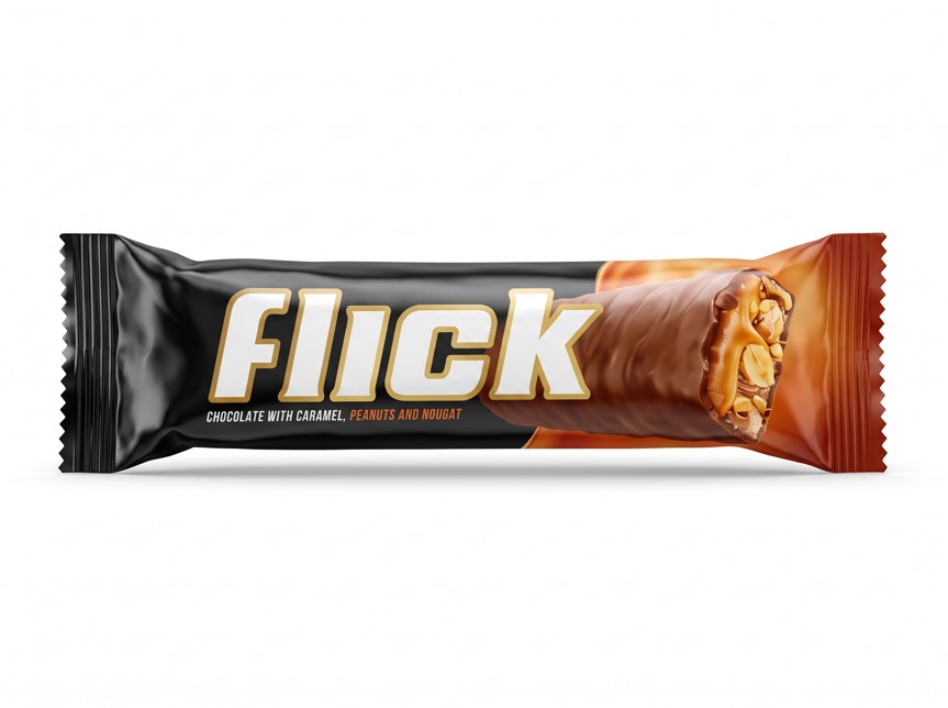 Flick Chocolate Bar – Caramel, Peanuts &amp; Nougat