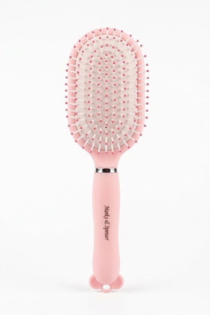 RK Pink Cushion Hair Brush – Soft-Tip Bristles