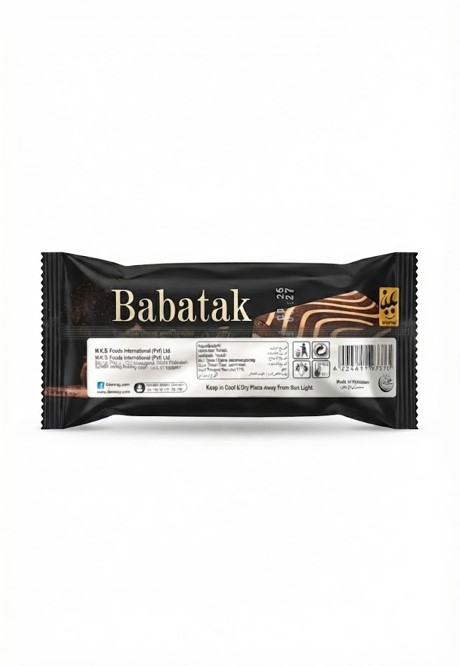 Babatak Two-Layer Cocoa Sponge Cake with Milky Cream Filling – Single Pack