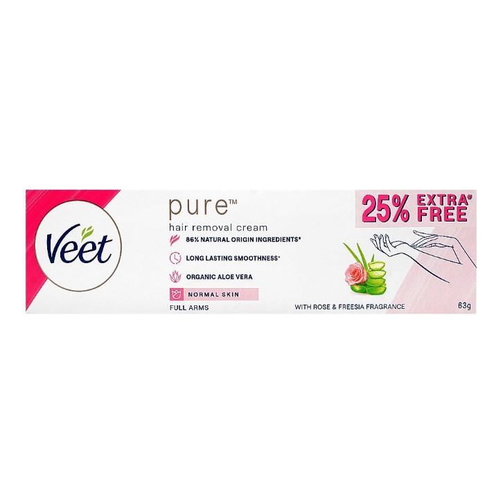 Veet Pure Rose &amp; Freesia Hair Removal Cream for Normal Skin – 63g