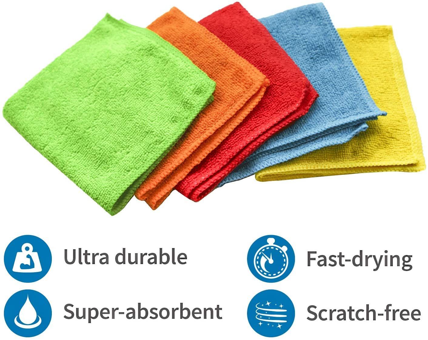Pack of 5 Soft Microfiber Car Cleaning Towels