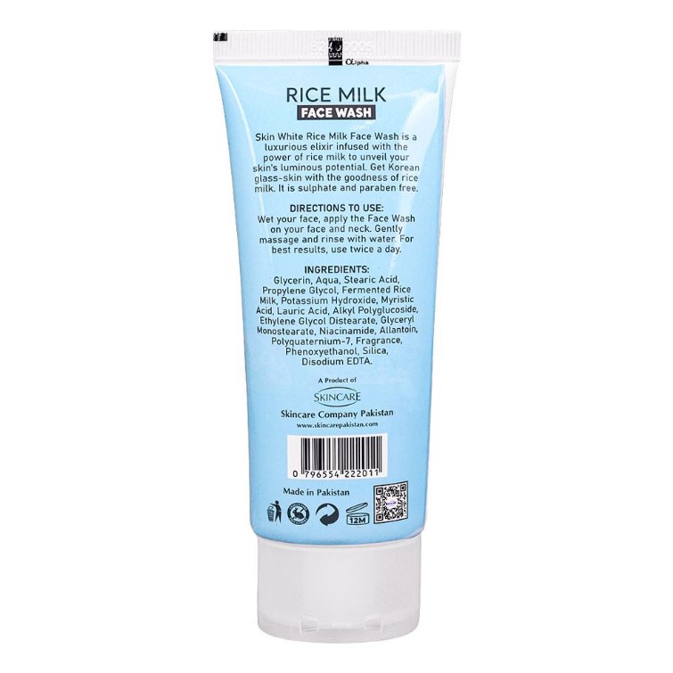 Skin White Rice Milk Face Wash – 100g