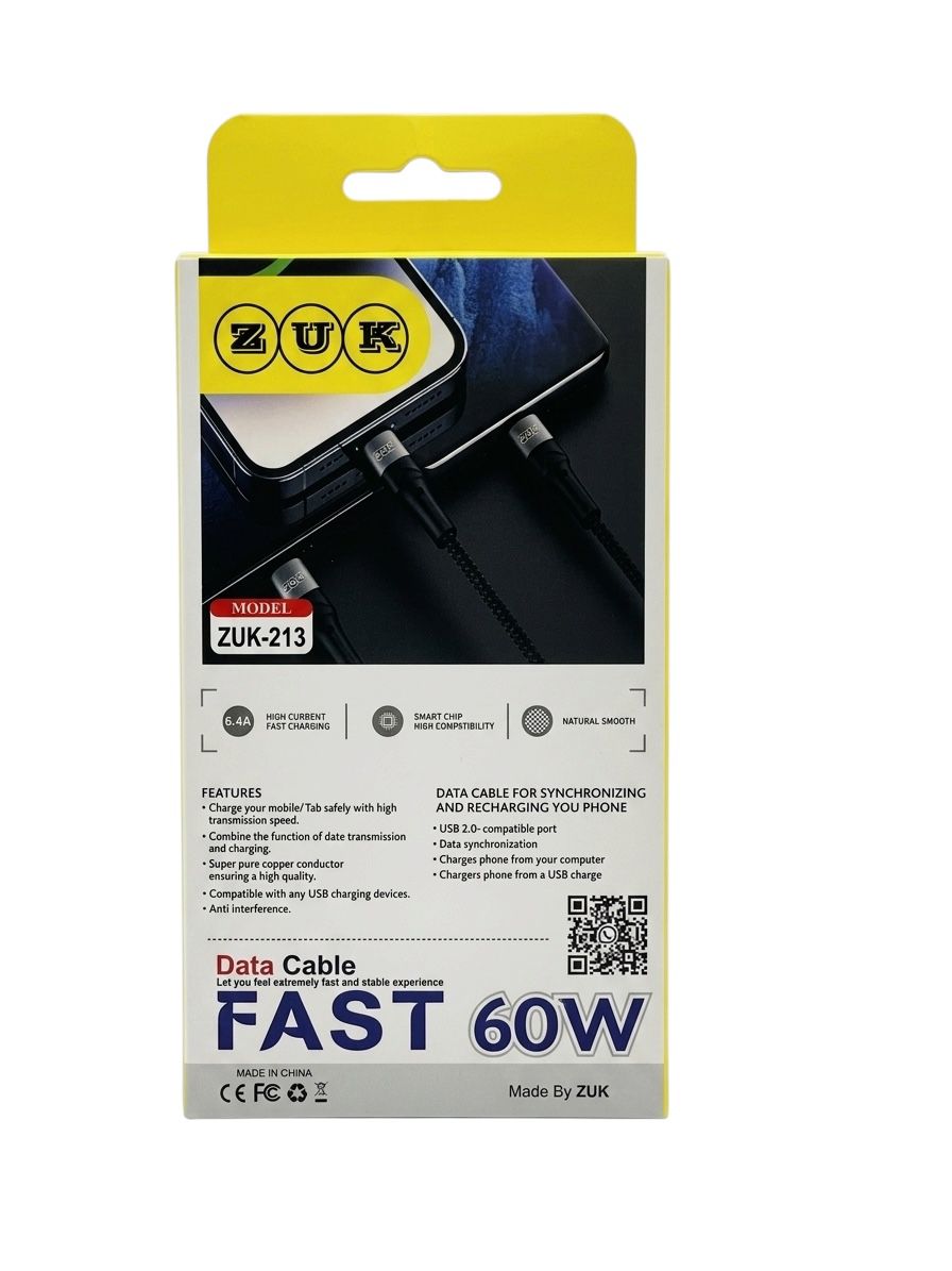 ZUK-213 60W Fast Data Cable (Type-C)