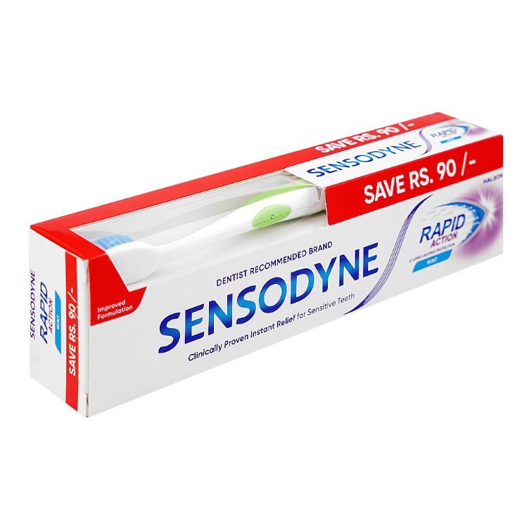 Sensodyne Rapid Action Toothpaste – 100g + Brush