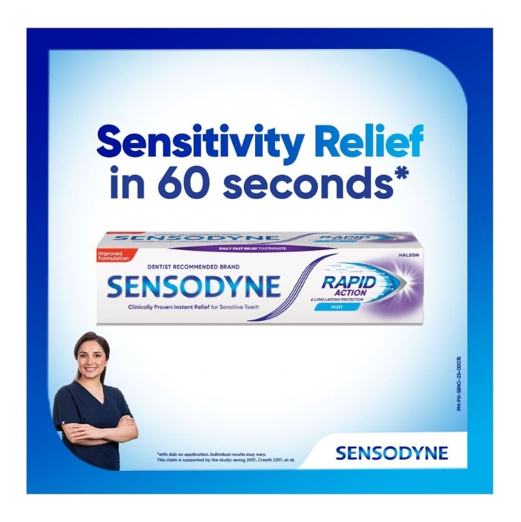 Sensodyne Rapid Action Toothpaste – 100g + Brush
